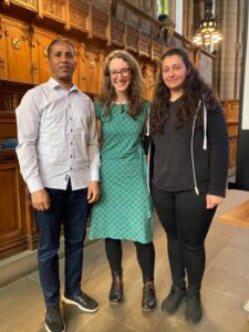 Hyab Yohannes, Alison Phipps and Pinar Aksu at the Iona Community Lecture