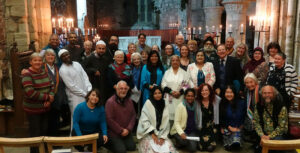 A group of Interfaith leaders gather in Iona Abbey.