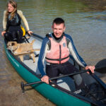 Doug, Ralph and Andy in a Canoe