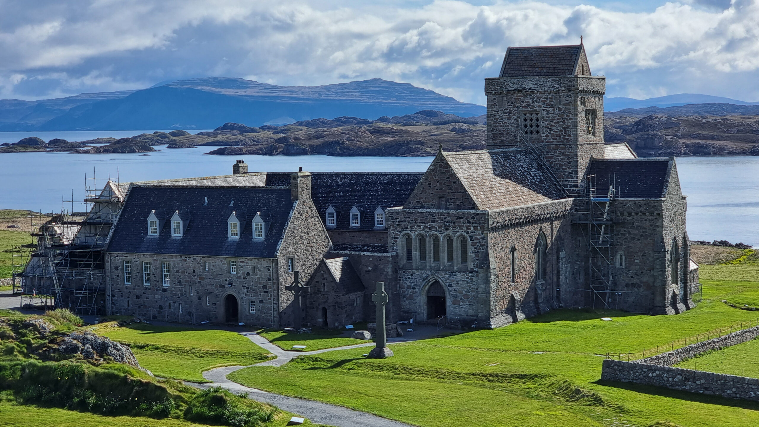 Iona Abbey from entrance gate