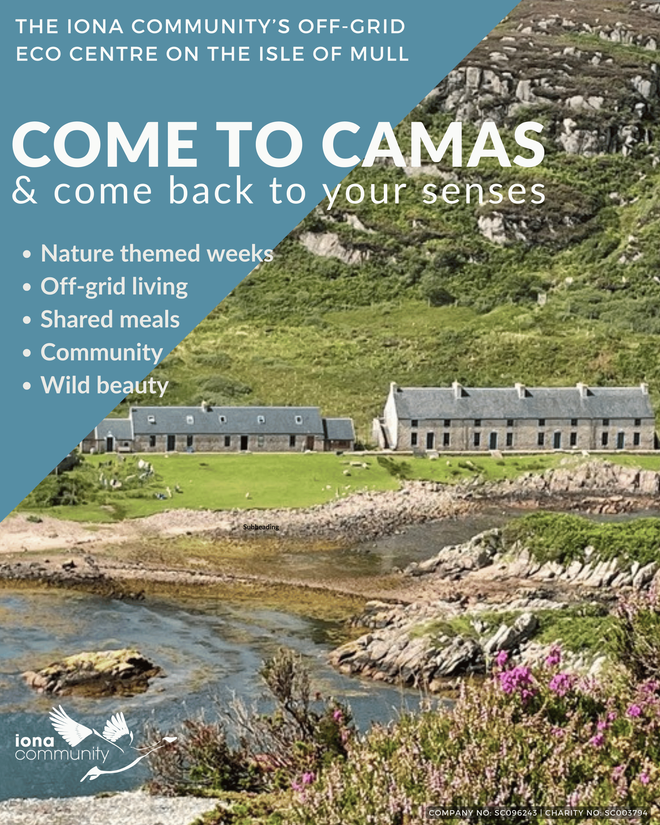 Take your pick from one of our nature themed weeks down the track at Camas Centre this Autumn.