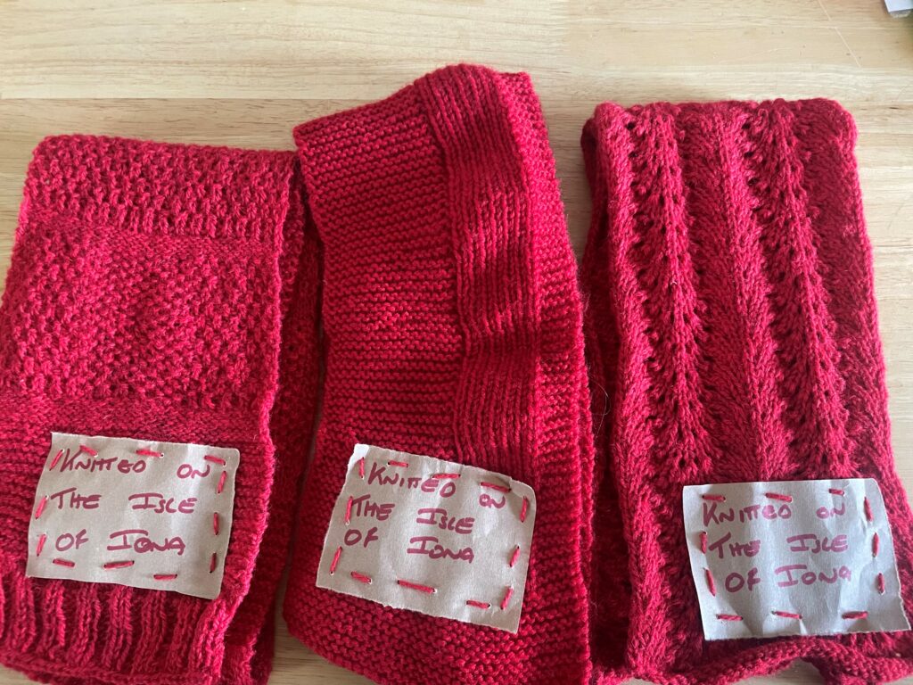 thin red line scarves