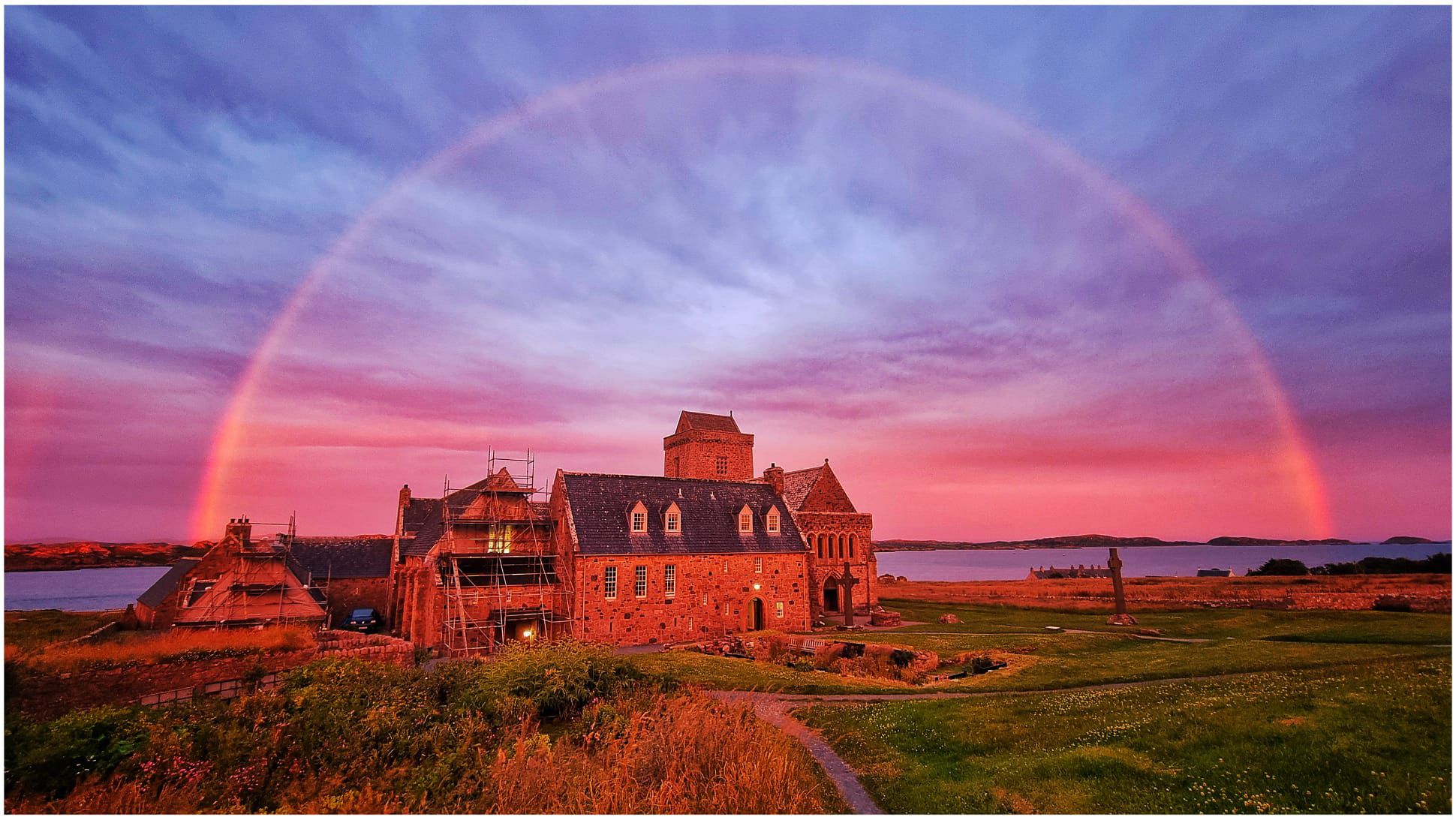 Abbey Rainbow Rainbow over Iona Abbey