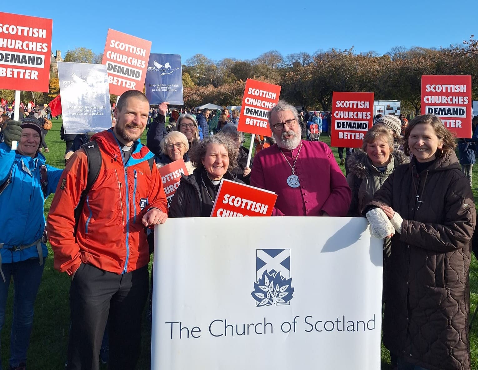 As the seasons change, Iona Community Members and Associate Members keep standing in solidarity for justice and peace.
