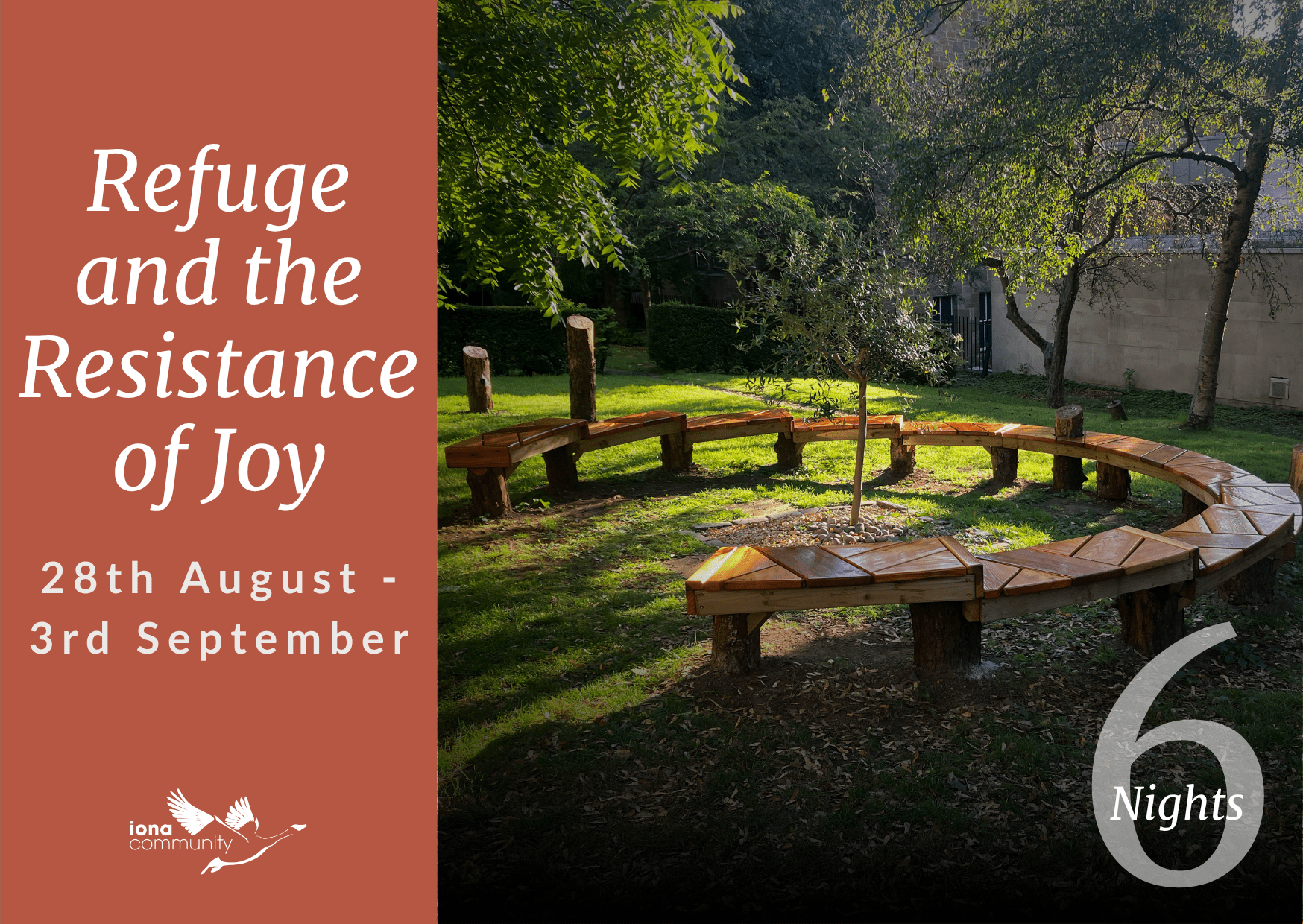 Refuge and the Resistance of Joy 28 August to 3 September 2027